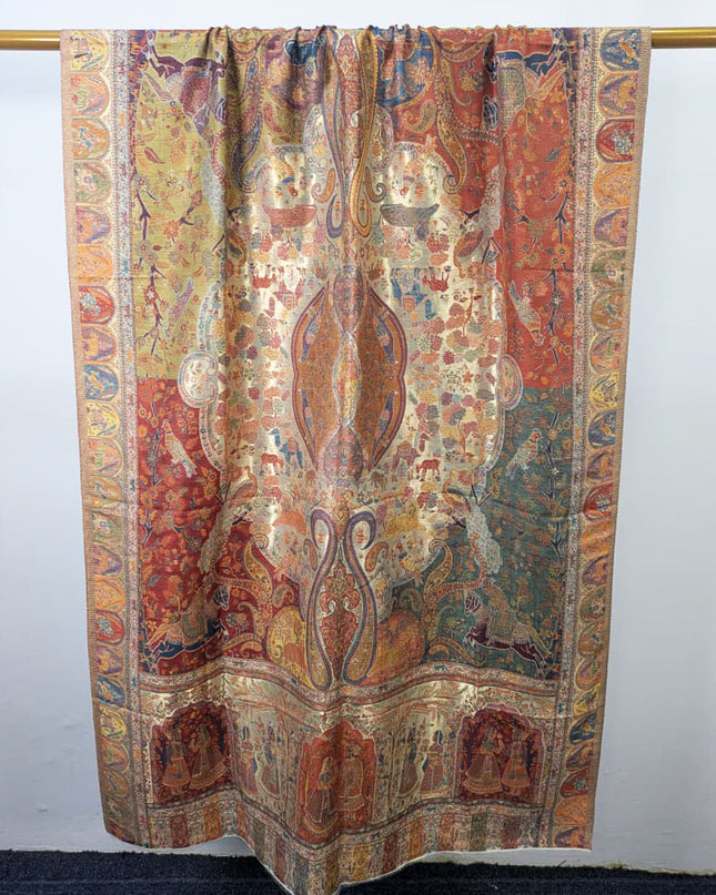 Exquisite Pure Indian Kani Moonlight Shawl (Ready To Wear)