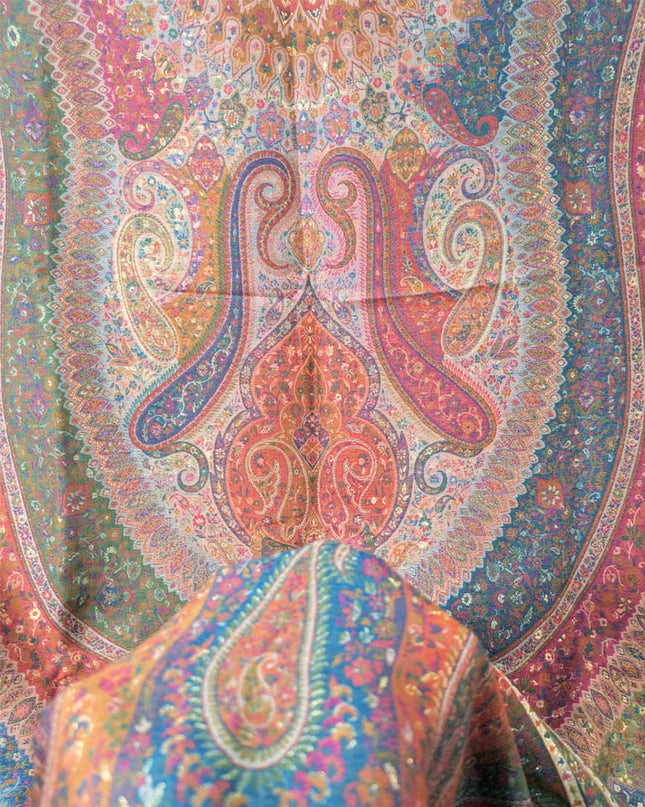 Luxury Pure Indian Kani Moonlight Shawl (Ready To Wear)