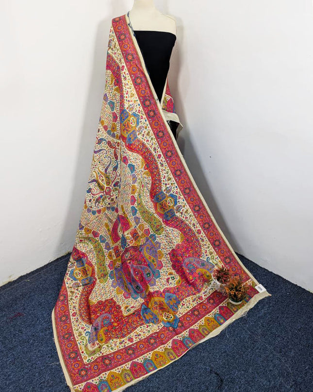 Premium Pure Indian Moonlight Kani Silk Shawl (Ready To Wear)