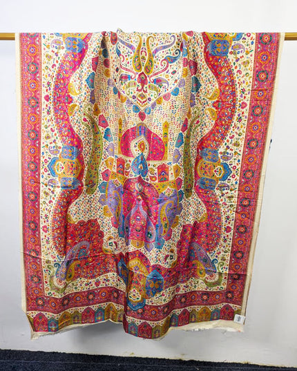 Premium Pure Indian Moonlight Kani Silk Shawl (Ready To Wear)