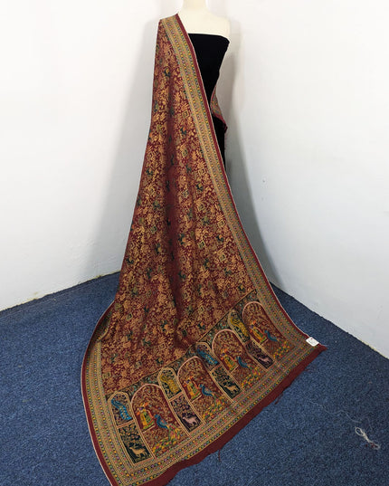 Exquisite Pure Indian Moonlight Kani Silk Shawl (Ready To Wear)