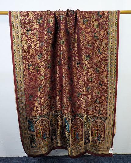 Exquisite Pure Indian Moonlight Kani Silk Shawl (Ready To Wear)