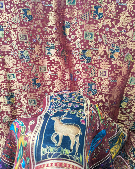 Exquisite Pure Indian Moonlight Kani Silk Shawl (Ready To Wear)