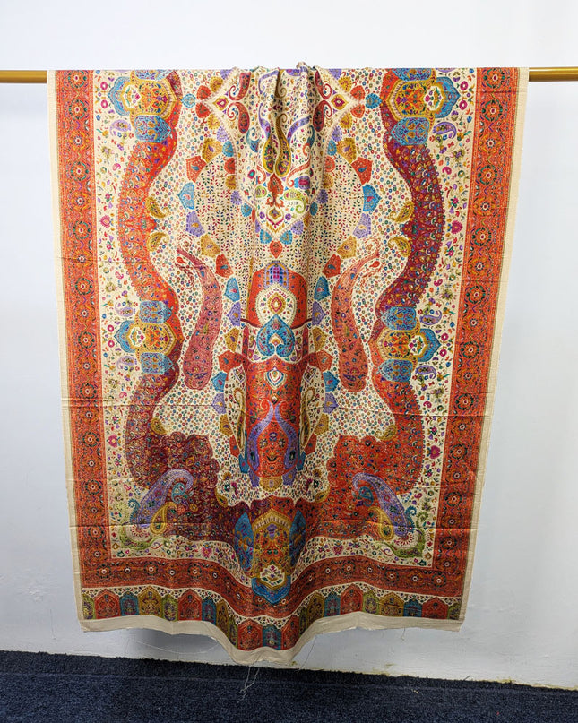 Luxury Pure Indian Moonlight Kani Silk Shawl (Ready To Wear)