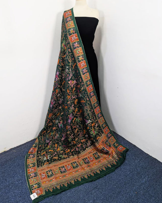 Premium Pure Indian Moonlight Kani Silk Shawl (Ready To Wear)