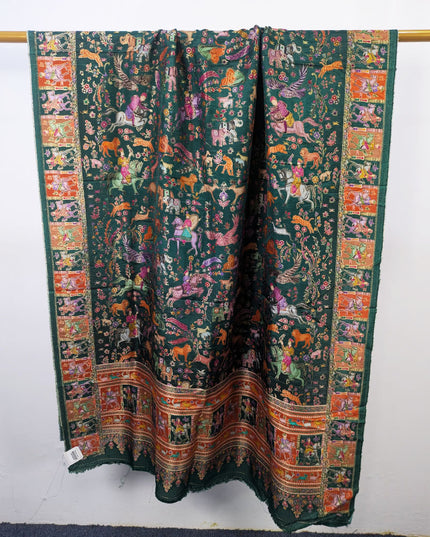 Premium Pure Indian Moonlight Kani Silk Shawl (Ready To Wear)