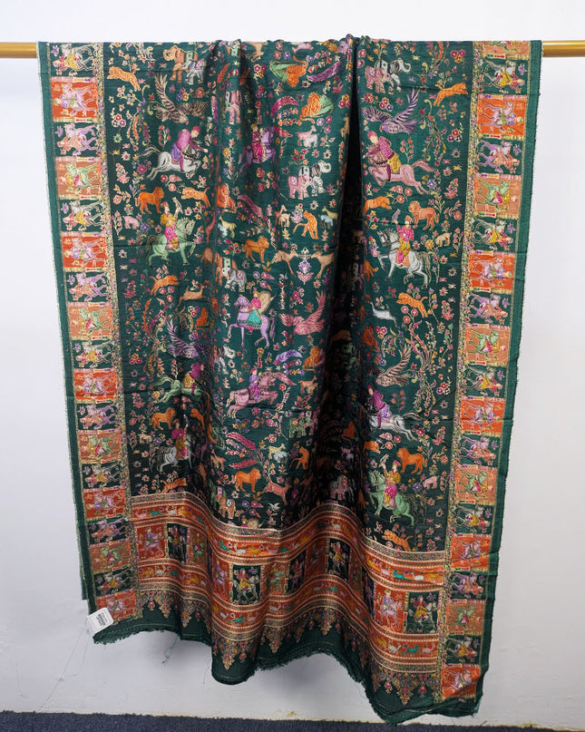 Premium Pure Indian Moonlight Kani Silk Shawl (Ready To Wear)