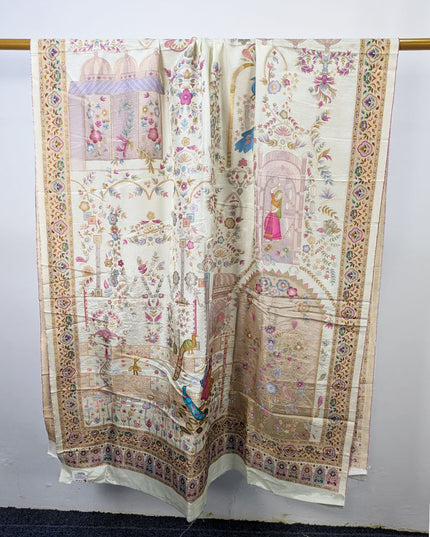 Exquisite Pure Indian Moonlight Kani Silk Shawl (Ready To Wear)