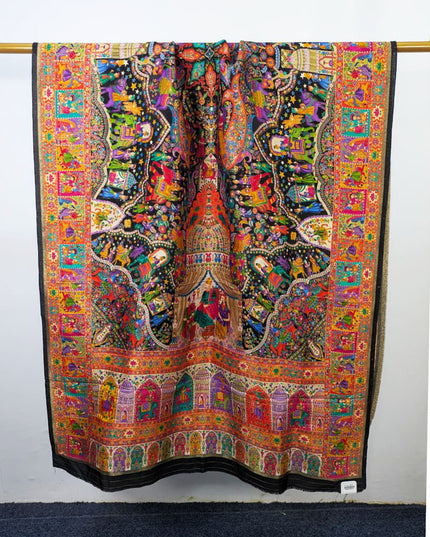 Exclusive Pure Indian Moonlight Kani Silk Shawl (Ready To Wear)