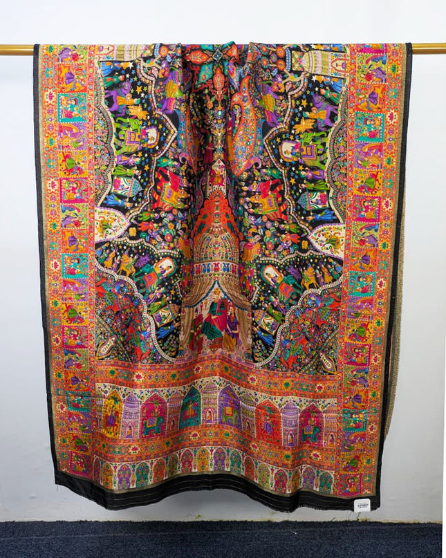Exclusive Pure Indian Moonlight Kani Silk Shawl (Ready To Wear)