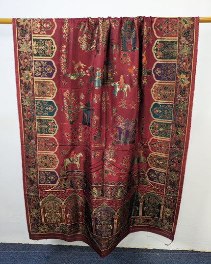 Premium Pure Indian Moonlight Kani Silk Shawl (Ready To Wear)
