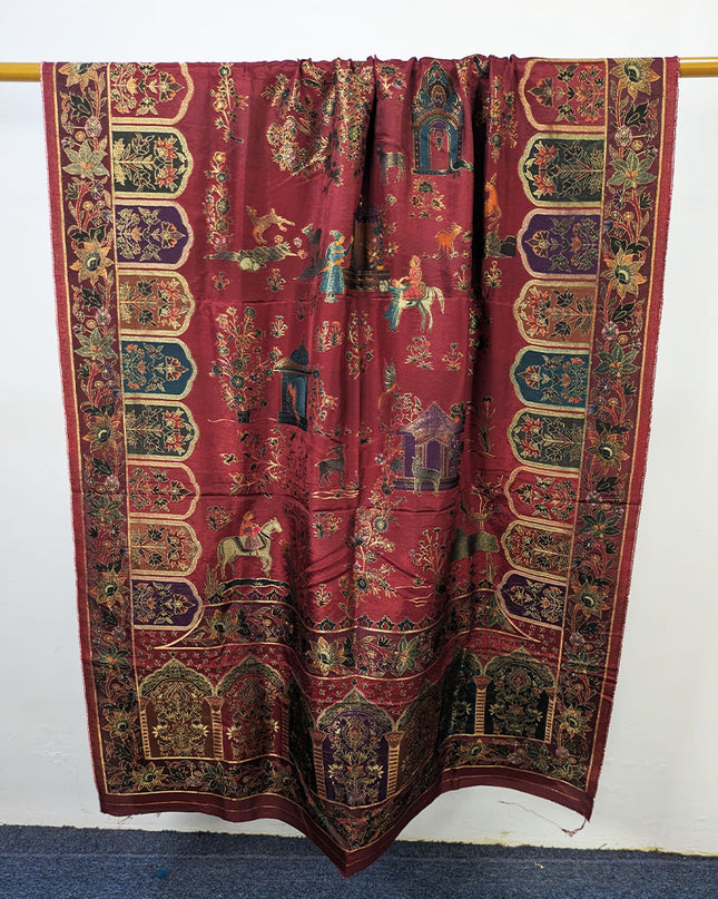 Premium Pure Indian Moonlight Kani Silk Shawl (Ready To Wear)