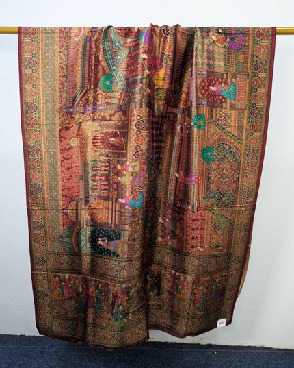 Exquisite Pure Indian Moonlight Kani Silk Shawl (Ready To Wear)