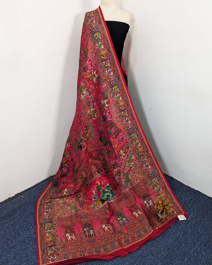 Premium Pure Indian Moonlight Kani Silk Shawl (Ready To Wear)