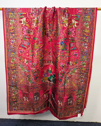 Premium Pure Indian Moonlight Kani Silk Shawl (Ready To Wear)