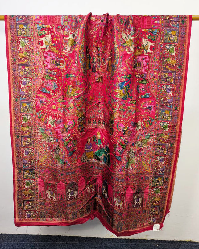 Premium Pure Indian Moonlight Kani Silk Shawl (Ready To Wear)