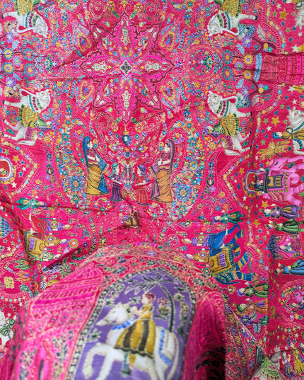 Premium Pure Indian Moonlight Kani Silk Shawl (Ready To Wear)
