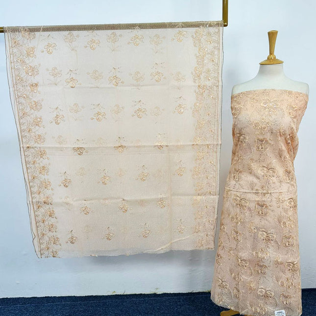 Fancy Khadi Net Mother Collection with Pakka Tanka Work 2PC Unstitched