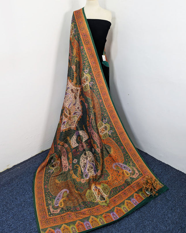 Fancy Pure Indian Moonlight Kani Silk Shawl (Ready To Wear)