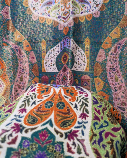 Fancy Pure Indian Moonlight Kani Silk Shawl (Ready To Wear)
