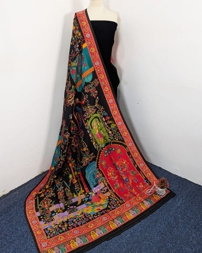 Exquisite Pure Indian Moonlight Kani Silk Shawl (Ready To Wear)