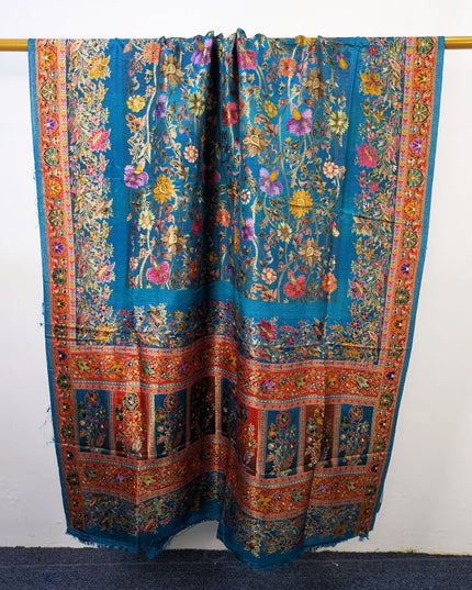 Exclusive Pure Indian Moonlight Kani Silk Shawl (Ready To Wear)