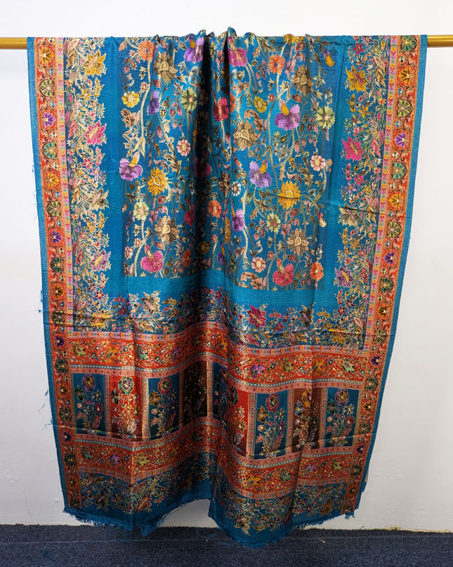 Exclusive Pure Indian Moonlight Kani Silk Shawl (Ready To Wear)