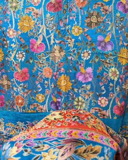 Exclusive Pure Indian Moonlight Kani Silk Shawl (Ready To Wear)