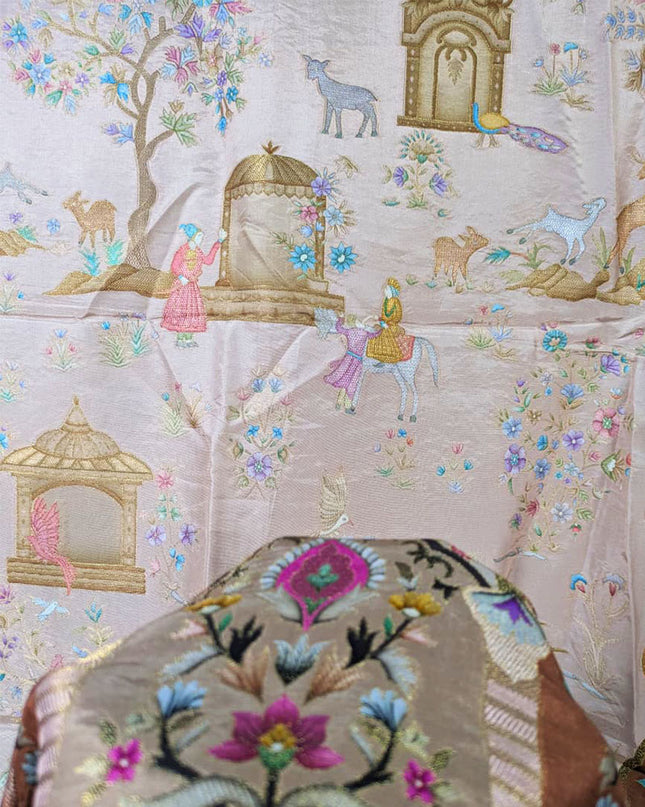 Premium Pure Indian Moonlight Kani Silk Shawl (Ready To Wear)