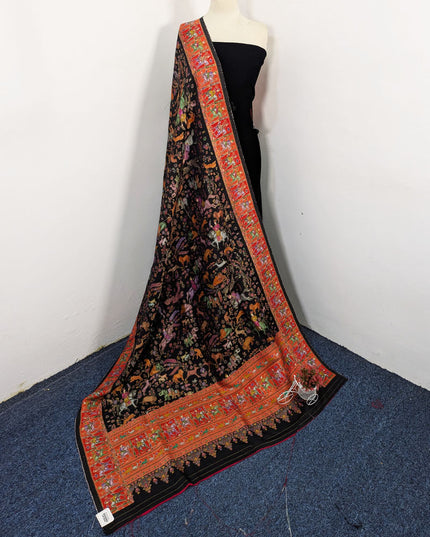 Fancy Pure Indian Moonlight Kani Silk Shawl (Ready To Wear)