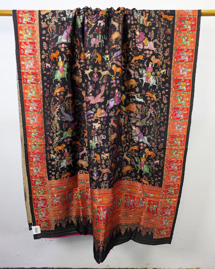 Fancy Pure Indian Moonlight Kani Silk Shawl (Ready To Wear)