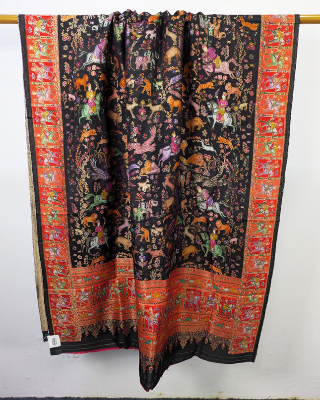 Fancy Pure Indian Moonlight Kani Silk Shawl (Ready To Wear)