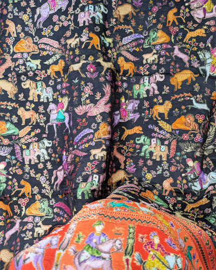 Fancy Pure Indian Moonlight Kani Silk Shawl (Ready To Wear)