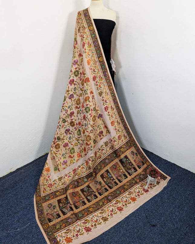 Exquisite Pure Indian Moonlight Kani Silk Shawl (Ready To Wear)