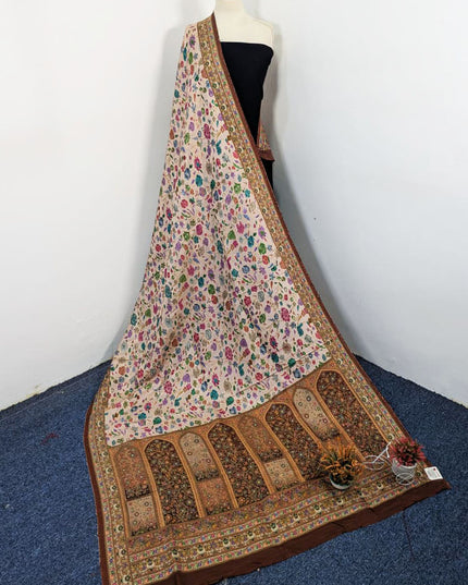 Exclusive Pure Indian Moonlight Kani Silk Shawl (Ready To Wear)