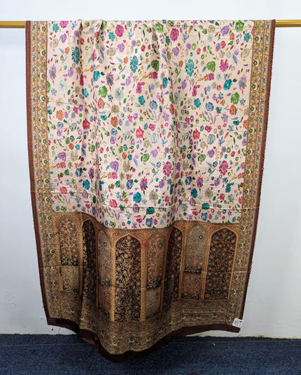 Exclusive Pure Indian Moonlight Kani Silk Shawl (Ready To Wear)