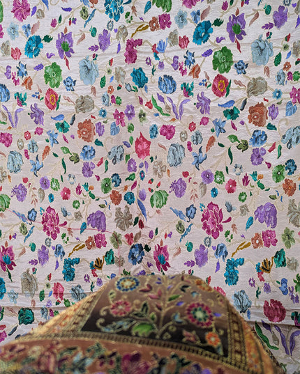 Exclusive Pure Indian Moonlight Kani Silk Shawl (Ready To Wear)
