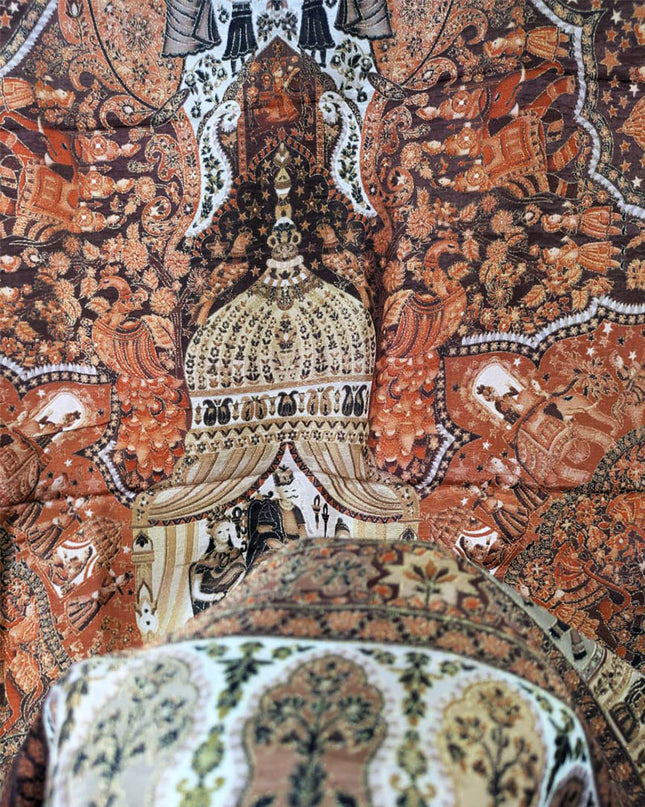 Premium Pure Indian Moonlight Kani Silk Shawl (Ready To Wear)
