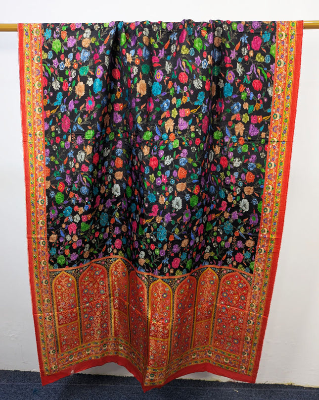 Fancy Pure Indian Moonlight Kani Silk Shawl (Ready To Wear)