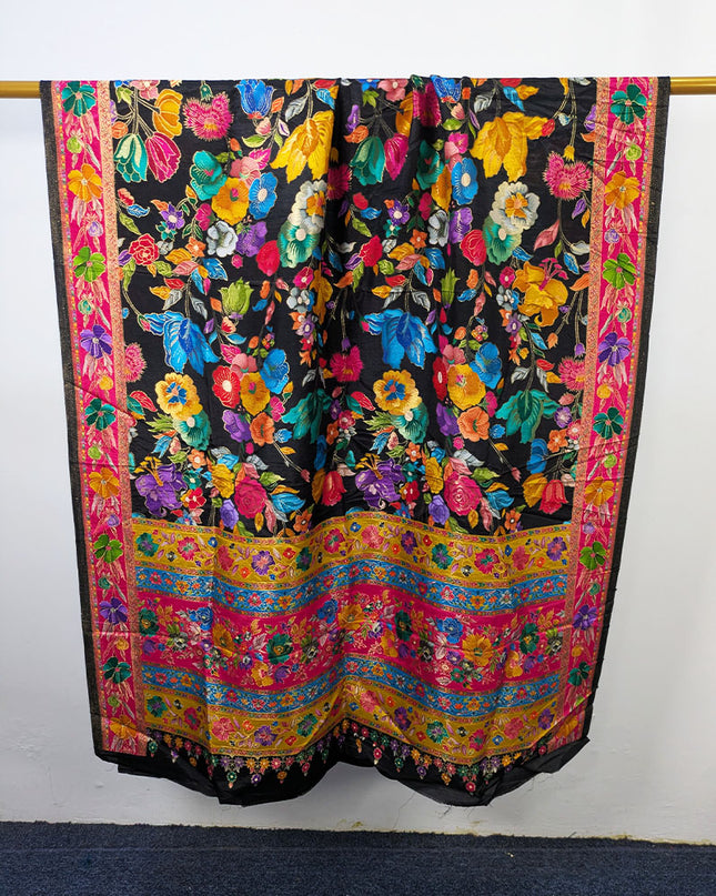 Exquisite Pure Indian Moonlight Kani Silk Shawl (Ready To Wear)