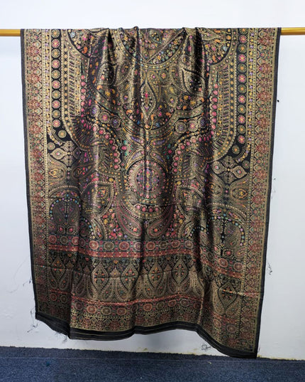 Luxury Pure Indian Moonlight Kani Silk Shawl (Ready To Wear)