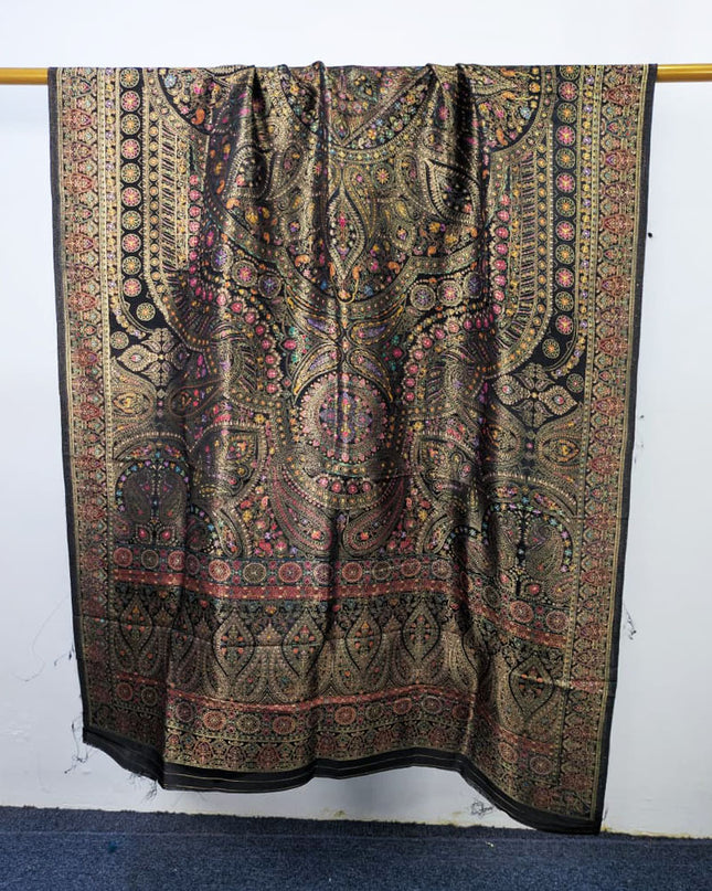 Luxury Pure Indian Moonlight Kani Silk Shawl (Ready To Wear)