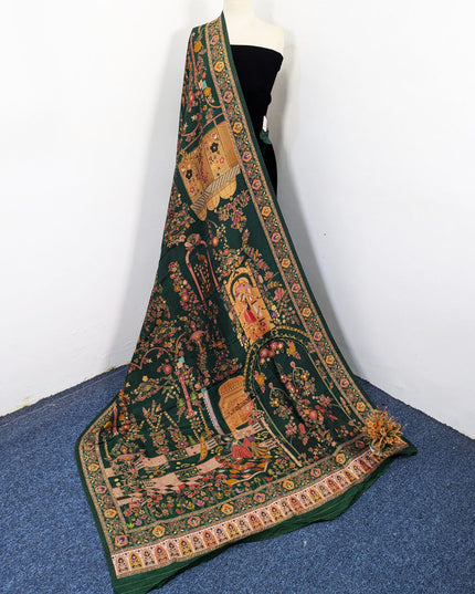 Exclusive Pure Indian Moonlight Kani Silk Shawl (Ready To Wear)