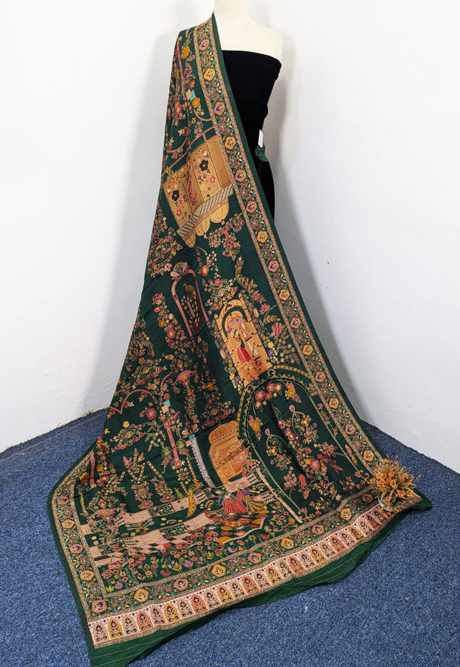 Exclusive Pure Indian Moonlight Kani Silk Shawl (Ready To Wear)