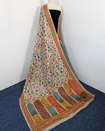 Premium Pure Indian Moonlight Kani Silk Shawl (Ready To Wear)
