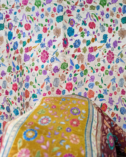 Premium Pure Indian Moonlight Kani Silk Shawl (Ready To Wear)