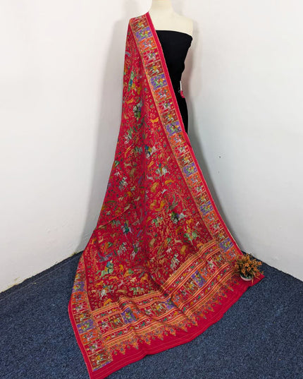 Fancy Pure Indian Moonlight Kani Silk Shawl (Ready To Wear)