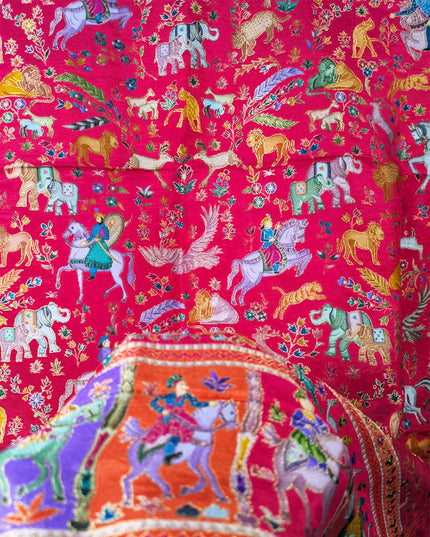 Fancy Pure Indian Moonlight Kani Silk Shawl (Ready To Wear)