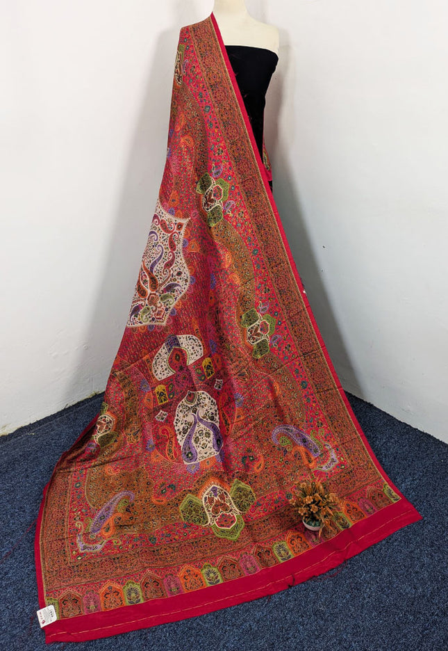 Exquisite Pure Indian Moonlight Kani Silk Shawl (Ready To Wear)