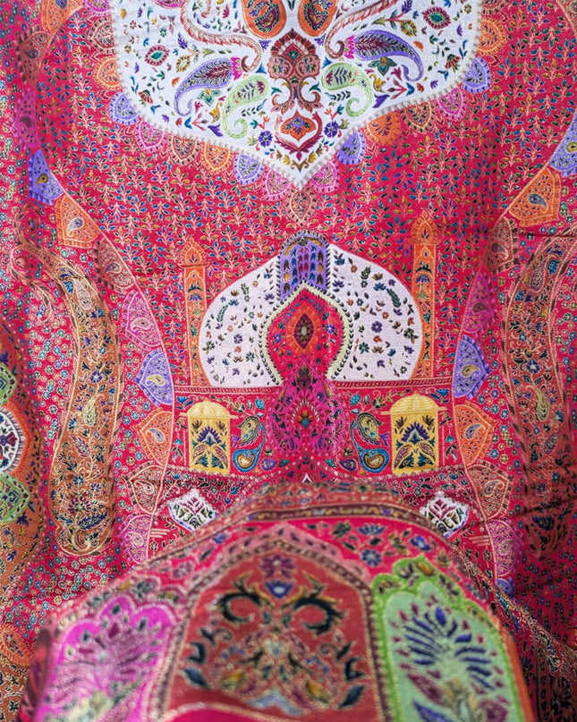 Exquisite Pure Indian Moonlight Kani Silk Shawl (Ready To Wear)